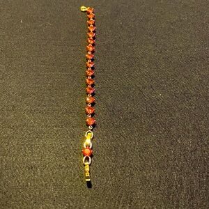 Orange Women’s Bracelet 7.5” Gold Plated